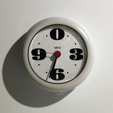 요와 글래스 크로노 방수 욕실시계 흡착식 무소음 벽시계, 웜 그레이