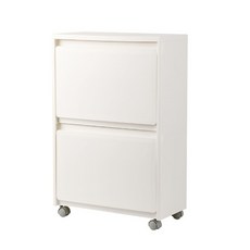 수납하마 폭좁은 틈새수납장 이동식 슬림장 다용도 수납장, 화이트, 1개