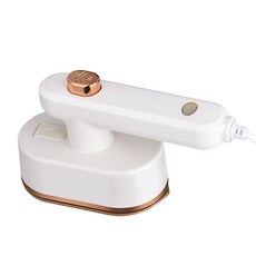 新款手持熨燙機可摺疊迷你電熨斗乾溼兩用掛燙機燙鬥小型燙衣機器, 國內可用, 米白色