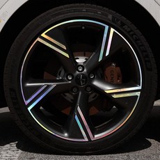 아이리온 GV80 페이스리프트 용품 호환 22인치 휠스티커 휠마스크, GV80_FL 전용_22인치_유광화이트+여유분, 1세트