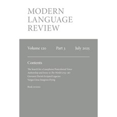 (英文圖書)Modern Language Review (120.3) July 2025 平裝版, Modern Humanities Research ..., 英文