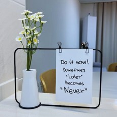 감성 철제 프레임 캘린더 클립형 인테리어 오브제 달력 집들이 신혼 선물, 블랙