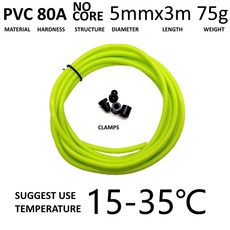 80A 경도 5MM 두께의 점핑 로프용 PVC 3 5M 비닐 줄 로프 예비 교체용 부품, PVC 5MM3 M80A 5