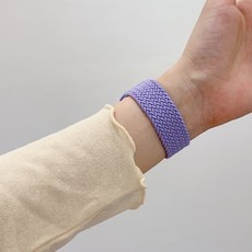 우먼스9999 애플워치 호환가능 7 SE 6 3 2 브레이드 솔로루프 스트랩 38 40 41 42 44 45 mm 호환가능, 연보라, 38/40/41mm (S)