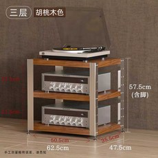 원목 스피커 받침대 진열 앰프 거치대 오디오랙 선반, 상세페이지 참고, 3단 블랙 호두나무
