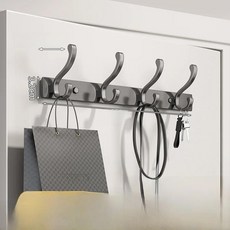 모던 스타일 벽걸이 코트 걸이 하중 지지 현관 옷걸이 무타공 성 높음, 1개, 12. [건 애쉬] 피닉스 테일 후크 4개(무료 네일