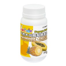 Petty man PTM天然木瓜鳳梨酵素丸 木瓜酵素錠 鼠兔 पाचन酵素錠, 100g, 100個