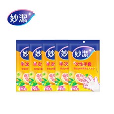妙潔 一次性pe手套 家用 30只 透明, 1個, 1個裝