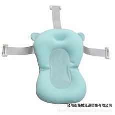 折叠浴盆洗澡盆婴幼儿澡盆便携式澡盆宝宝洗澡婴儿洗澡盆折叠, 蓝色浴垫:如圖所示