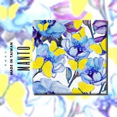 MANTO台灣製造 織錦系列 大尺寸創意DIY數字油畫-釘好內框, 冷花暖蝶, 1個