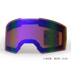 臺灣出貨磁吸防霧滑雪眼鏡雙層永久性防霧雪地眼鏡鏡男女可開發票, 極光紫備用鏡片, 1個