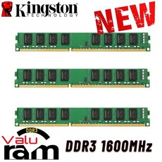 킹스턴 데스크탑 메모리 KVR DDR3 1600MHz 4GB 8GB RAM 100% 새 킹스턴 DDR3 RAM DDR3 1600MHz 4GB 8GB 데스크탑, [02] 8GB 1600MHz, 1개