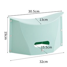 卡片折疊凳子 戶外露營釣魚椅子 多功能便攜式手提籃, 淺綠, 1個