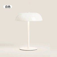 跨境蘑菇USB充電臺燈牀頭創意露營夜燈餐廳酒吧分體椰樹氛圍燈, 白色:如圖