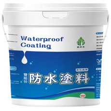 JFS 雙組份防水塗料 20kg - 柔性高彈，浴室、廚房、陽台適用, 灰色, 1個