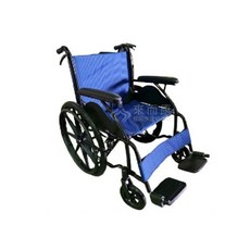來而康 高日鑫 機械式輪椅 FZK-A101S 輕量化 鋁合金 單層不折背 輪椅補助B款, 1個, FZK-A101S 藍條紋