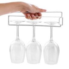 잔 거치대 클립형 무타공 싱크대 잔 홀더 다용도 보관함 공간활용 컵걸이 글라스 아래 정리 설치 수납 용품, 블랙