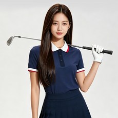 여성 골프티셔츠 빅사이즈 슬림핏 반팔 쿨링 상의 여자 골프웨어 44~99