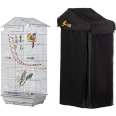 작은 새장 커버블랙 지붕 상단 내구성이 뛰어난 통기성 세탁 재료가 있는 새장용 굿나잇 블랙아웃 커버새장은 포함되지 않음18 * 14 40 U자형, U-Shaped, 18*14*40