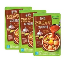 풀무원 정통 순두부찌개 양념장, 3개, 140g
