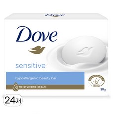 도브 센스티브 뷰티 바 비누 무향, 90g, 24개입