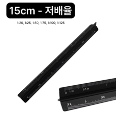 InLoop 알루미늄 삼각 스케일 스케일자, 1개, 15cm-저배율