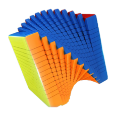 小小店舖 魔方教室 魅龍 13階 魔術方塊 十三階 高階 魔方 彈簧可調 100mm 彩色 魔域文化 益智玩具, 半亮六色, 1個