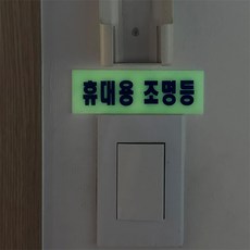 제이오스토어 자발광 비상구 표지판 형광스티커 축광표지판 야광표시판 대피등, 1개