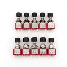 순간 스냅 액팅 3 핀 C NO NC 6mm 패널 마운트 SPDT 미니 푸시 버튼 10, 10Pcs Black