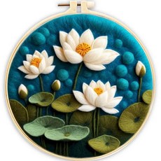 울 펠트 초보자용 꽃 페인팅 니들 키트 공예 공예품 펠팅, 1개