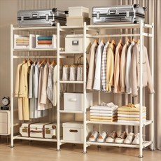 Kipnos 행거 스탠드 옷걸이행거 튼튼한행거 스탠드행거 철제 다용도, 화이트