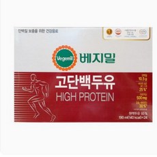 정식품 베지밀 고단백두유 190ml X 24입, 24개