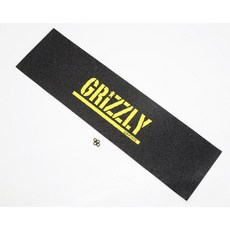 Grizzly 컬러로고 스케이트보드 데크 그립테이프 9x33인치 일본배송, 옐로우, 1개