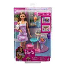 MATTEL Barbie 芭比貓咪公寓角色娃娃組 附芭比娃娃與可愛貓咪, 詳見包裝, Multi-color, 1個
