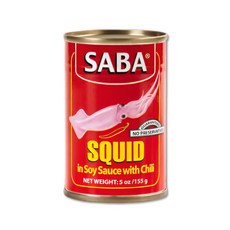 Saba Squid in Soy in Sauce Soy Sauce with Chili 사바 스퀴드 칠리, 1개, 155g