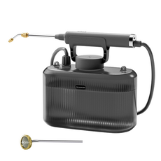 自動噴霧器，無線電動噴水壺，園藝澆花灑水器，家用消毒清潔噴霧器, 5L ▏透明灰 ▏伸縮噴桿+花灑,2200mAh ▏續航時間約120分, 1套