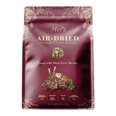 HerZ 美饌羊肉佐鴨肝犬糧 低溫風乾 無穀配方 軟糧，呵護腸胃，適合成犬幼犬, 1個, 1kg, 羊肉、鴨肝