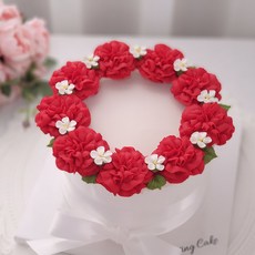 스승의날 카네이션 케이크 앙금플라워 떡케이크 수제 케익 어버이날 꽃바구니 선물 생일 케잌 서울 경기 배송, 2호, 흑임자, 단호박필링 + 호두 밤 크렌베리, 1개, 700g