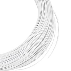 50m PVC 덮힌 철 모자 가장자리를 위한 철사 하얀색 직경 1mm 정도 DIY 재봉용품용, 1세트
