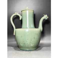 宋 高麗瓷 鴨子圖 大壺 手執壺, 如圖所示