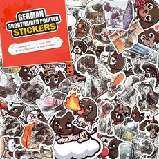 Yorkie 스티커 팩 100개 - 물병 노트북 휴대폰 노트북 자동차용 방수 강아지 데칼 - 요키 애호가를 위한 멋지고 생생한 그래픽, 독일 단발