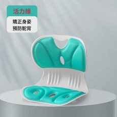 DFMEI 護腰坐墊久坐不累辦公室靠墊護腰坐姿椅學生兒童矯正墊人體工學椅, 綠寶石