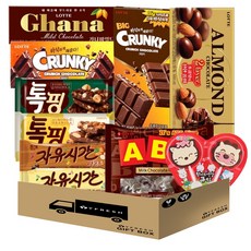 초콜릿세트 (가나 크런키 톡핑 자유시간 빅크런키 아몬드초코볼 abc초콜릿 화이트큐티), 1세트, 27g