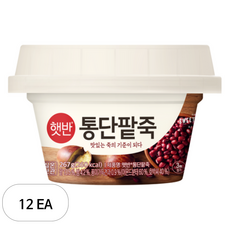 햇반 통단팥죽, 12개, 267g