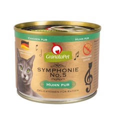葛蕾特 交響樂 低溫慢燉主食罐 貓主食罐 無穀 德罐 貓罐頭, 1個, 第五樂章 雞肉200g