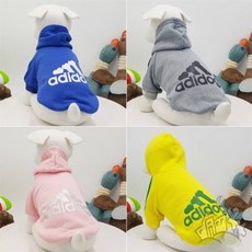 달빛홈즈 애견기모옷 삼선 후드티, M-스카이 블루