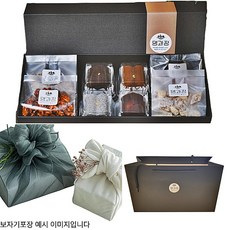 고급 수제양갱 선물세트 팥 밤 도라지 흑임자 양갱 4종 도라지 호두 정과 2종 보자기+노리개+쇼핑백, 1세트