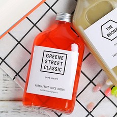 뉴마켓 납작 유리병 A 200ml 1개 (약 가로 7.7cm x 세로 3.8cm x 높이 14.8cm x 마개 2.8cm)