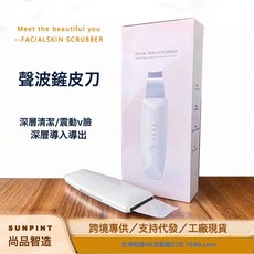 超聲波鏟皮刀臉部超聲波死皮鏟毛孔電動清潔器美容院黑頭鏟去黑頭, 如圖所示, 白色