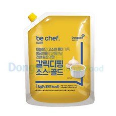 비셰프 갈릭 디핑 소스 골드 1kg (갈릭소스/피자소스/갈릭디핑/갈릭딥핑/마늘소스/간편조리식품/냉동/식품), 5개